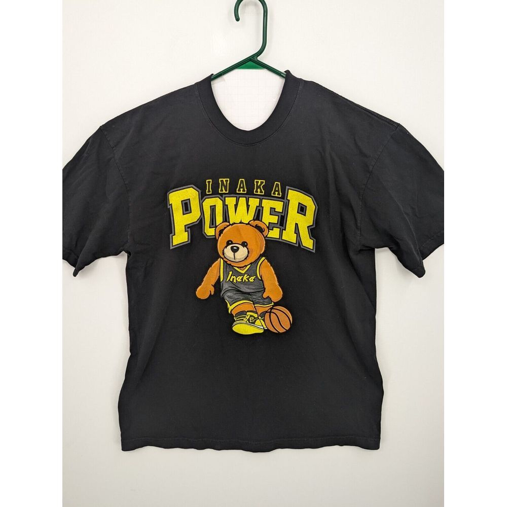 Inaka Power Teddy Bear Basketball Graphic Men's T-Shirt Size Large, EXCELLENT!